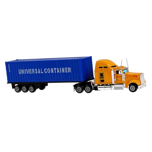 QUMIIRITY Leichtmetall -Container -LKW -Modell -Sattelzug Und Anhänger Jungen Automodell Lastwagen Mit Anhängern Für Jungen Kinderspielzeug Autospielzeug Legierung Blue von QUMIIRITY