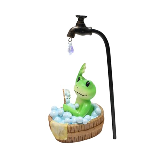 QUMIIRITY Lustige Frosch Skulptur Aus Harz Miniatur Figur Für Garten Und Terrasse Niedliche Deko Für Innen Und Außen Für Gartenornamente Und Märchengärten von QUMIIRITY