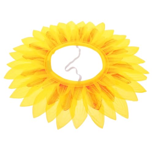 QUMIIRITY Lustiges Sonnenblumen Kopfschmuck Party Kostüm Gelb Simulierte Sonnenblume Sportevent Zubehör Robust und Bequem von QUMIIRITY