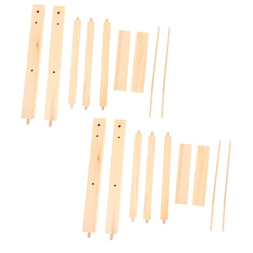 QUMIIRITY Mini-Kleiderorganisator für zu Hause Puppe Zubehör Mini Kleiderbügel Miniatur kleiderständer doll Accessories Hanger Mini-Kleiderbügelregal Mini-Hausschmuck hölzern von QUMIIRITY
