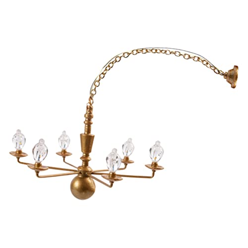QUMIIRITY Miniatur Deckenlampe für Häuser Winziger Kronleuchter für DIY Dekoration für Puppenhaus Diorama und Kreative Szenen Warmes Licht Installieren von QUMIIRITY