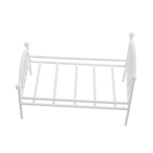 QUMIIRITY Miniatur Dollhouse Metall Bett Blume Pot Stand Basis Mini Bett Kreative DIY Miniaturpuppenhauszubehör Für Kinder von QUMIIRITY