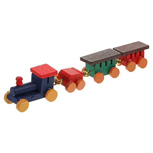 QUMIIRITY Miniatur Eisenbahn Modell Holz für Puppenhaus Dekoration für Kinderzimmer und Kreative Szenen Langlebig und Detailgetreu Gestaltet von QUMIIRITY