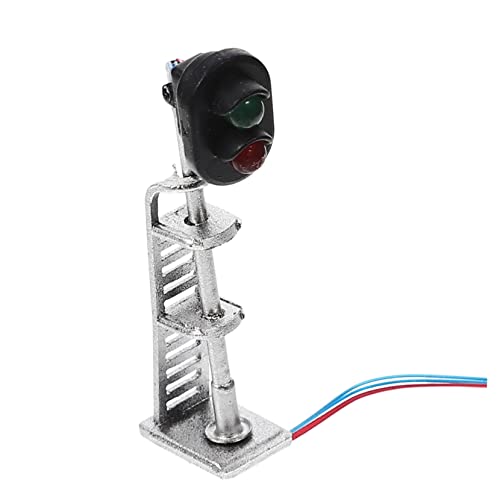 QUMIIRITY Modellbahn Lichter Led Straße Laterne Signal Bausätze Messgerät Zugmodell Ampel Mini-gartendekoration Pflanzenmodell-schmuck Mini-landschaftsmodell Sandtisch DIY Modell Metall von QUMIIRITY