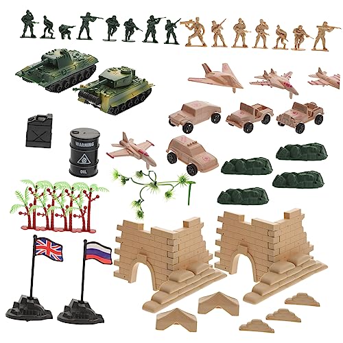 QUMIIRITY Modellset Teilig Miniatur Soldaten Fahrzeuge Hubschrauber für Pädagogisches Detailreiches Nachbildungsspielzeug und Dekoratives Sammlerstück von QUMIIRITY