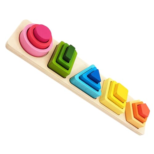 QUMIIRITY Montessori Holzspielzeug Geometrisches Formensortierspiel Stapelturm für Kleinkinder Fördert Motorische Fähigkeiten und Kreatives Geeignet für Frühe Lernentwicklung QUMIIRITY Montessori Holzspielzeug Geometrisches Formensortierspiel Stapelturm für Kleinkinder Fördert Motorische Fähigkeiten und Kreatives Geeignet für Frühe Lernentwicklung von QUMIIRITY