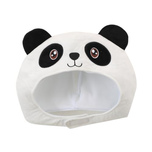 QUMIIRITY Plüsch Panda Hut Cosplay Kopfbedeckung Party Dekoration Kuscheliger Karneval Geburtstagshut für Karneval Fasching und Kostümfest von QUMIIRITY