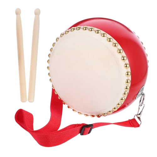 QUMIIRITY Rindsleder Trommel für Percussion Instrument mit Sticks und Riemen Fördert Hand Auge Koordination und Musiksinn für Jungen QUMIIRITY Rindsleder Trommel für Percussion Instrument mit Sticks und Riemen Fördert Hand Auge Koordination und Musiksinn für Jungen von QUMIIRITY