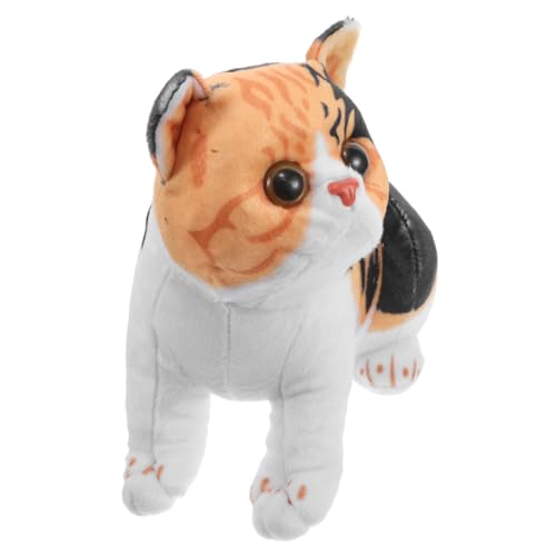 QUMIIRITY Lebensechte Stofftierkatze Weiches Plüschtier Für Mädchen Jungen Und Erwachsene Heimdekoration Puppenkatze Realistisches Katzen-stofftier von QUMIIRITY