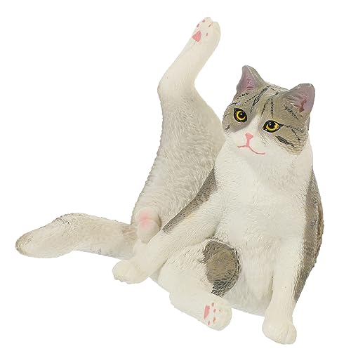 QUMIIRITY Katzendekoration Katzenstatue Cartoon-kätzchen Bastel-katzendekoration Realistische Katzenfigur Aus Kunststoff von QUMIIRITY