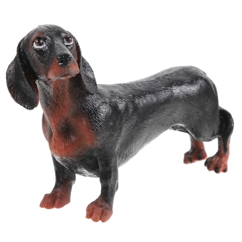 QUMIIRITY Simulation Plastikhund Figur Realistische Figur für Kinderzimmer Dekoration Langlebiges für Kognitives Lernen von QUMIIRITY