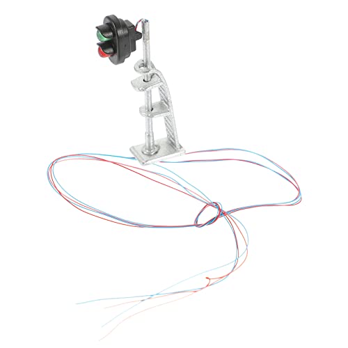 QUMIIRITY Simulierte Ampel Bausatz Miniaturen modellbahn zubehör Zug Signale ampelschirm Miniatures Miniaturmodell Landschaftssignal künstliches gefälschtes Signal Plastik Silver von QUMIIRITY