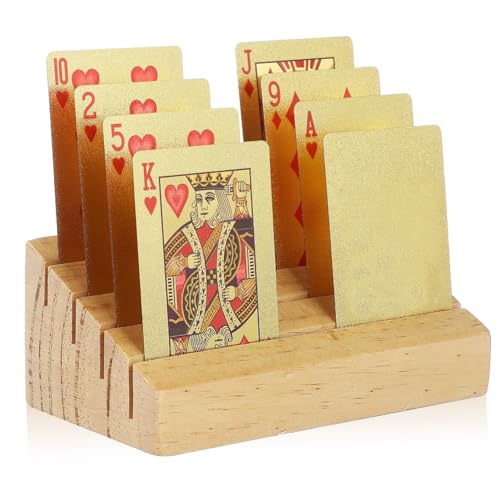 QUMIIRITY Spielkartenhalter aus Holz Geneigter Präsentationssockel für Karten Rutschfestes Design Rustikale Holzoberfläche für Kartenspiele mit Familie und Freunden QUMIIRITY Spielkartenhalter aus Holz Geneigter Präsentationssockel für Karten Rutschfestes Design Rustikale Holzoberfläche für Kartenspiele mit Familie und Freunden von QUMIIRITY