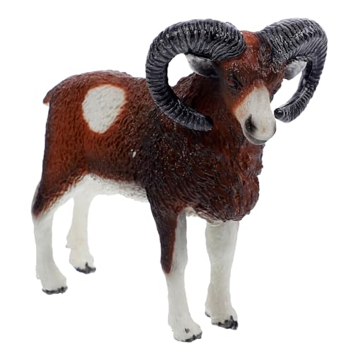 QUMIIRITY Tiermodell bürodeko tierfiguren Miniature House tischdeko esstisch wohnraumdeko gartendeko Tierstatue Mufflon-Modelle Mufflon-Statue Mufflon-Ornament Desktop-Mufflon- Plastik von QUMIIRITY
