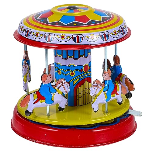 QUMIIRITY Vintage Wind Up Karussellspielzeug für Nostalgisches Blechspielzeug Sicher und Kinderfreundlich Fördert die Motorischen Fähigkeiten für Kreative Spielstunden QUMIIRITY Vintage Wind Up Karussellspielzeug für Nostalgisches Blechspielzeug Sicher und Kinderfreundlich Fördert die Motorischen Fähigkeiten für Kreative Spielstunden von QUMIIRITY