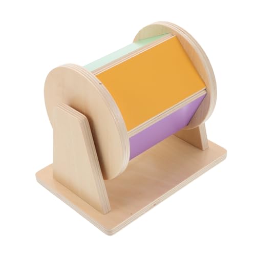 QUMIIRITY Baby-trommelspielzeug Aus Holz – Trommel-babyspielzeug Für Die Sensorische Entwicklung Und Farbsortierung von QUMIIRITY