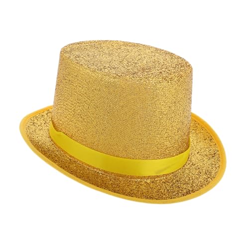QUMIIRITY Zaubererhut Kostüm Ringmaster Hut Goldener Zylinder Großer Viktorianischer Smoking Kostümhut Für Halloween Verkleidung Cosplay Party Zubehör QUMIIRITY Zaubererhut Kostüm Ringmaster Hut Goldener Zylinder Großer Viktorianischer Smoking Kostümhut Für Halloween Verkleidung Cosplay Party Zubehör von QUMIIRITY