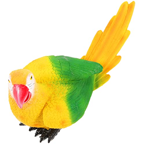 QUMIIRITY Handwerk Vogel Figurine Statue Dekoration Lebensechte Papagei Modell Künstliche Realistische Papagei Figurine Vögel Modell Für Home Decor von QUMIIRITY