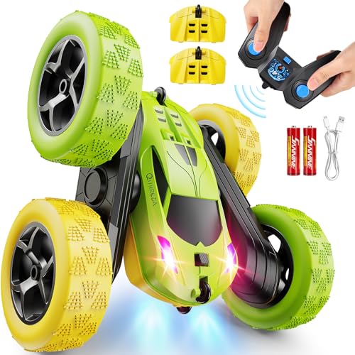 QUNREDA Ferngesteuertes Auto, RC Auto Spielzeug für 6-12 Jahre alte Jungen, Off Road RC Stunt Auto 4WD 360° drehbares ferngesteuertes Auto für Kinder, Jungen Mädchen Geschenke zum Geburtstag, von QUNREDA