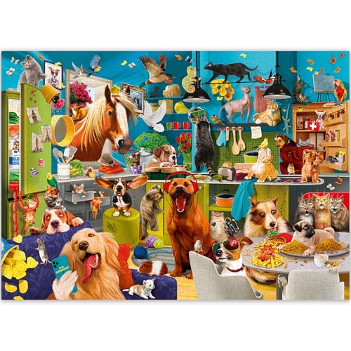 QUOKKA 1000 Teile Puzzle für Erwachsene Und Ältere Kinder – Lustige Tiermotive Puzzle für Männer Und Frauen – Buntes Spielzeug Geschenk Kinder von 8-12 Jahren – Tierparty Familienspiel QUOKKA 1000 Teile Puzzle für Erwachsene Und Ältere Kinder – Lustige Tiermotive Puzzle für Männer Und Frauen – Buntes Spielzeug Geschenk Kinder von 8-12 Jahren – Tierparty Familienspiel von QUOKKA