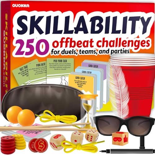 QUOKKA Herausforderungsspiel-Set – 250 einzigartige Karten mit lustigen Aufgaben – Familienspiel für Kinder Erwachsene – perfekt für Spieleabende, Partys, Teambuilding – inklusive wiederverwendbaren QUOKKA Herausforderungsspiel-Set – 250 einzigartige Karten mit lustigen Aufgaben – Familienspiel für Kinder Erwachsene – perfekt für Spieleabende, Partys, Teambuilding – inklusive wiederverwendbaren von QUOKKA