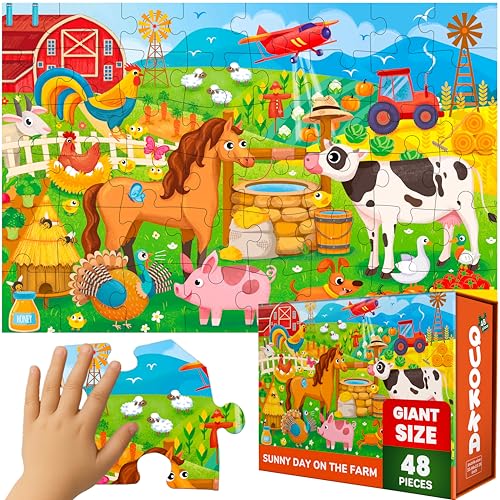 QUOKKA Riesige Bodenpuzzle ab 3 4 5 – 60x90 cm, 48-teilige Puzzle Spiele ab 2 3 4 Jahren – Große Spielzeug ab 3 4 Jahre – XXL Bauernhof Geschenk für Jungen und Mädchen 5 6 QUOKKA Riesige Bodenpuzzle ab 3 4 5 – 60x90 cm, 48-teilige Puzzle Spiele ab 2 3 4 Jahren – Große Spielzeug ab 3 4 Jahre – XXL Bauernhof Geschenk für Jungen und Mädchen 5 6 von QUOKKA