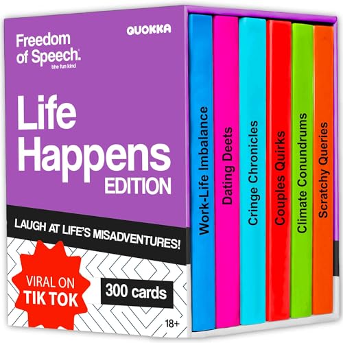Quokka Familienbrettspiele für Kinder und Erwachsene, Partyspiele, Meinungsfreiheit, Life Happens Edition, Rate das Wort, schnelles Tempo, extrem einfach zu spielen, Aktivität für Quokka Familienbrettspiele für Kinder und Erwachsene, Partyspiele, Meinungsfreiheit, Life Happens Edition, Rate das Wort, schnelles Tempo, extrem einfach zu spielen, Aktivität für von QUOKKA