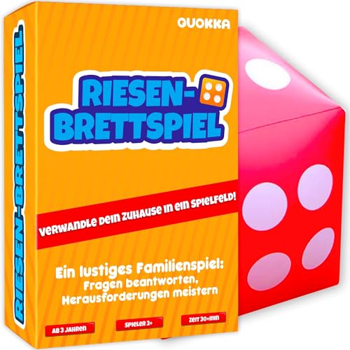 Quokka Kinderspiele ab 4 6 8 Jahren - Outdoor Spiele Für Kinder mit Riesen Würfeln - Gesellschaftsspiele ab 5 6 Jahre - Garten Spielzeug - Deutsche Version von QUOKKA