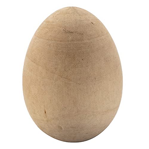 QUR 10 StüCk 2,5 Unbemalte Eier, Unvollendete Flach Boden Eier, Glatt, Fertig zu Dem Malen und Dekorieren von QUR