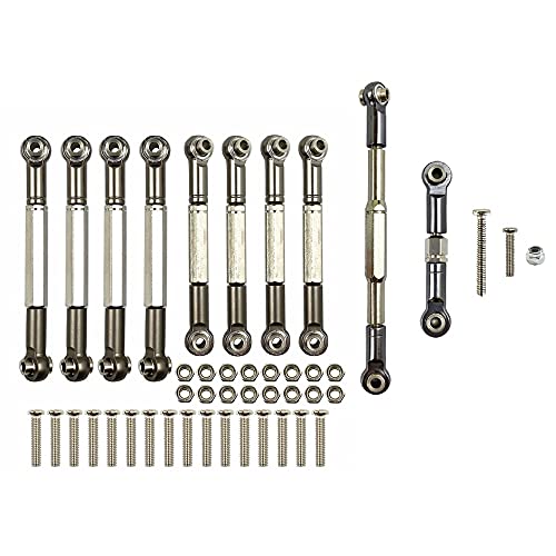 QUR für C14 C24 C24-1 B14 B24 1/16 RC Auto Upgrade Zihen Teile Metall Stange des Lenk GestäNges Set ZubehöR, Titanium von QUR