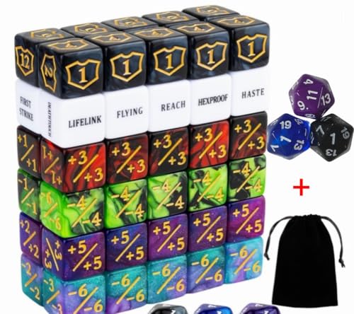 QUTHZZHY 63 Stück Würfel Zähler Magic The Gathering Würfel D6 Würfelzähler QUTHZZHY 63 Stück Würfel Zähler Magic The Gathering Würfel D6 Würfelzähler von QUTHZZHY