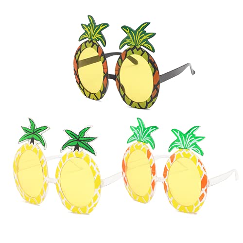QUUPY 3 Paar lustige Ananas-Form-Partybrillen, hawaiianische tropische Ananas-Sonnenbrille, Verwendung im Sommer-Partyzubehör QUUPY 3 Paar lustige Ananas-Form-Partybrillen, hawaiianische tropische Ananas-Sonnenbrille, Verwendung im Sommer-Partyzubehör von QUUPY