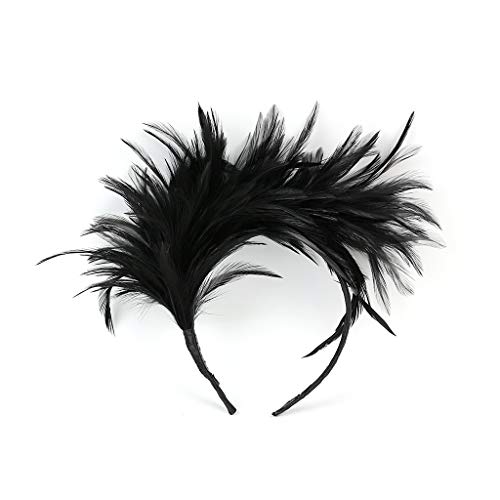Schwarzer Halloween-Fascinator mit Federn, 1920er / 50er Jahre, Gatsby Derby-Hut, Teeparty, Cocktail, Hochzeit, Kopfschmuck für Damen Schwarzer Halloween-Fascinator mit Federn, 1920er / 50er Jahre, Gatsby Derby-Hut, Teeparty, Cocktail, Hochzeit, Kopfschmuck für Damen von QUUPY