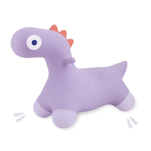 QUUT - Hoppi Dino Springen – aufblasbares Spielzeug (Lavendel) – innen und außen – inklusive Pumpe – 70 x 50 cm – Geschenk – Design von QUUT