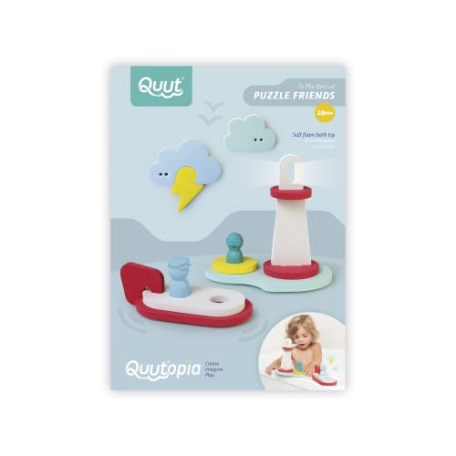 QUUT 3D Badespielzeug Puzzle - Kreativer Wasserspaß für Babys ab 6 Monaten Geburt und Förderung der Feinmotorik und Fantasie Puzzle Friends - A von QUUT