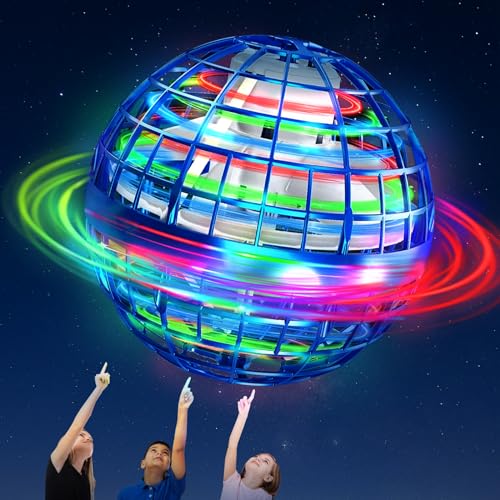 Fliegender Ball, Flying Spinner, Magic Flying Orb Ball, Flying Orb Ball mit RGB Licht, Spielzeug Jungen Magic Ball, Hand Controlled Schwebeball Geschenke für Jungen Mädchen 6-12 Jahre von QUXV
