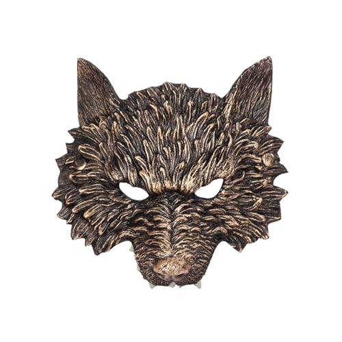QUXVUIS Angenehm zu tragende Wolfsmaske, Halloween, Cosplay, Maskerade, herausragende PU Maske, Cosplay, Tiermaske, Masken, Festivals, Gold QUXVUIS Angenehm zu tragende Wolfsmaske, Halloween, Cosplay, Maskerade, herausragende PU Maske, Cosplay, Tiermaske, Masken, Festivals, Gold von QUXVUIS