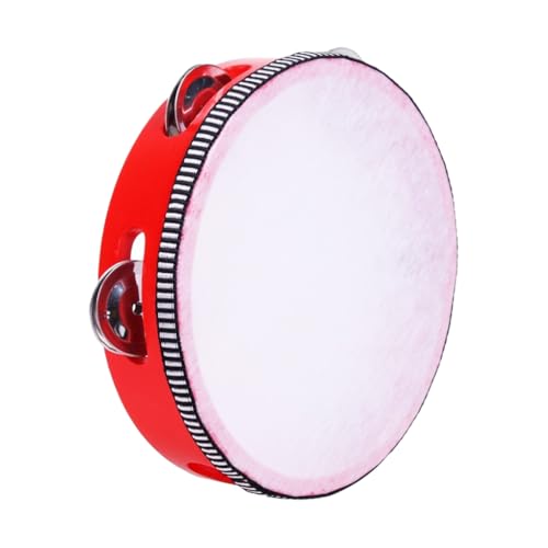 QUXVUIS Hand Tamburin, leicht und tragbar, Musik mit überall, Holz, rund, aus Holz, Hand Tamburin, Geschenke , Rot , 6 Zoll QUXVUIS Hand Tamburin, leicht und tragbar, Musik mit überall, Holz, rund, aus Holz, Hand Tamburin, Geschenke , Rot , 6 Zoll von QUXVUIS