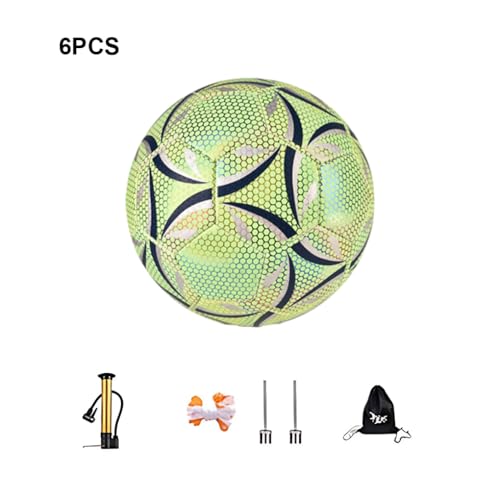 QUXVUIS Leuchtender Trainingsfußball Sichtbarkeit Leuchtender Fußball bei nächtlichen Spielen PU Fußballtraining Leuchtender Fußball, Hexagon, Größe 5 QUXVUIS Leuchtender Trainingsfußball Sichtbarkeit Leuchtender Fußball bei nächtlichen Spielen PU Fußballtraining Leuchtender Fußball, Hexagon, Größe 5 von QUXVUIS