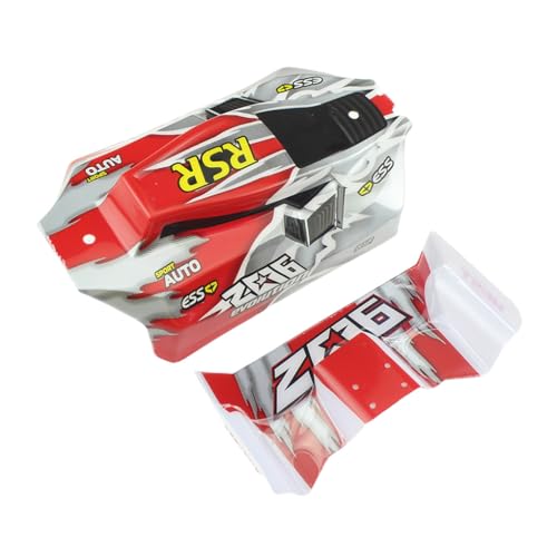 QUXVUIS Maßstab 1:14 RC Car Body Shell Dekoratives Modell Fahrzeug Top Frame Kit Kunststoff Dekor Ersetzen von Teilen Autozubehör, Rot von QUXVUIS