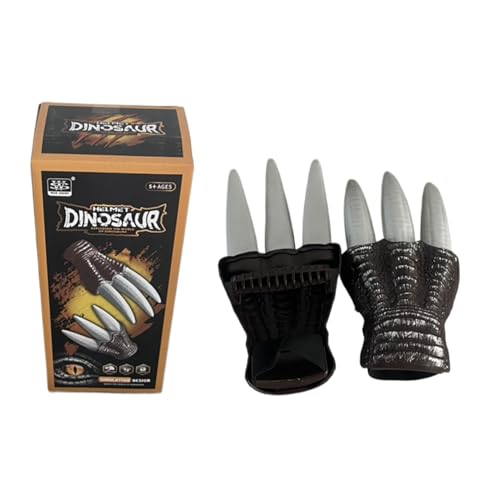 QUXVUIS Simulationsspielzeug, sicheres PVC Dinosaurier Klauen Set für Partyzubehör und Vorführungen, gepaarte Maske für eine bessere Passform der Spielzeugpfoten QUXVUIS Simulationsspielzeug, sicheres PVC Dinosaurier Klauen Set für Partyzubehör und Vorführungen, gepaarte Maske für eine bessere Passform der Spielzeugpfoten von QUXVUIS