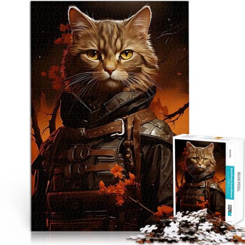 1000 Teenager-Teile-Puzzle Anspruchsvoll, Aber lustig und humorvoll Kriegerkatzen-Gemälde Verbessern Sie das Gedächtnis52x38cm 1000 Teenager-Teile-Puzzle Anspruchsvoll, Aber lustig und humorvoll Kriegerkatzen-Gemälde Verbessern Sie das Gedächtnis52x38cm von QVKZLYFXN