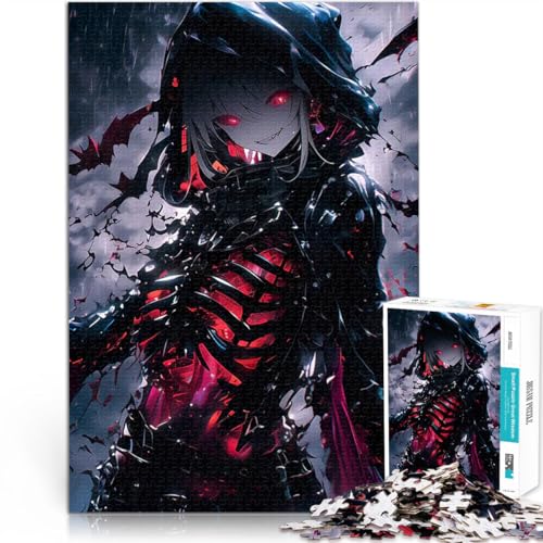 1000 Teenager-Teile-Puzzle Dekomprimierendes intellektuelles Lernspielzeug Skelett Gothic Mädchen mit passendem Poster und Quizblatt52x38cm 1000 Teenager-Teile-Puzzle Dekomprimierendes intellektuelles Lernspielzeug Skelett Gothic Mädchen mit passendem Poster und Quizblatt52x38cm von QVKZLYFXN