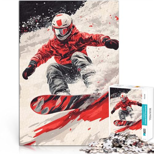 1000 Teenager-Teile-Puzzle Dekomprimierendes intellektuelles Lernspielzeug Snowboarder in Aktion Wunschliste mit dem Weihnachtsmann75x50cm 1000 Teenager-Teile-Puzzle Dekomprimierendes intellektuelles Lernspielzeug Snowboarder in Aktion Wunschliste mit dem Weihnachtsmann75x50cm von QVKZLYFXN