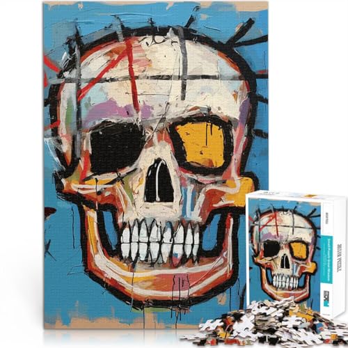 1000 Teenager-Teile-Puzzle Dekomprimierendes intellektuelles Lernspielzeug Totenkopf im Basquiat-Stil Für Paare geeignet52x38cm 1000 Teenager-Teile-Puzzle Dekomprimierendes intellektuelles Lernspielzeug Totenkopf im Basquiat-Stil Für Paare geeignet52x38cm von QVKZLYFXN
