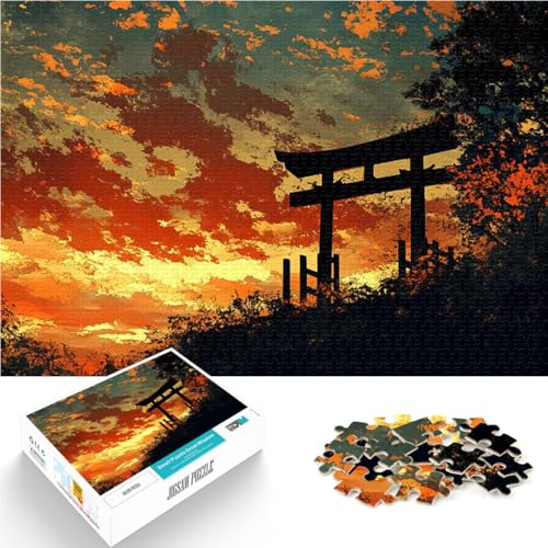 1000 Teenager-Teile-Puzzle Familienspiel für und Japanisches Tor Sonnenuntergang mit vollständig ineinander greifenden, zufällig geformten Teilen38x26cm 1000 Teenager-Teile-Puzzle Familienspiel für und Japanisches Tor Sonnenuntergang mit vollständig ineinander greifenden, zufällig geformten Teilen38x26cm von QVKZLYFXN