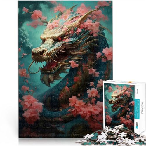 1000 Teenager-Teile-Puzzle Geschenke zum Suchbegriff: Herausfordernde Spiele Japanische Drachenkirsche EIN Kunstwerk50x70cm von QVKZLYFXN