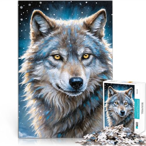 1000 Teenager-Teile-Puzzle Hands-on-Spiel Grauer Wolf im Winterporträt - Lunar Wilderness einzigartiges Herausforderungsspiel75x50cm 1000 Teenager-Teile-Puzzle Hands-on-Spiel Grauer Wolf im Winterporträt - Lunar Wilderness einzigartiges Herausforderungsspiel75x50cm von QVKZLYFXN