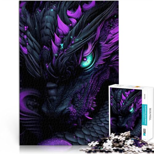 1000 Teenager-Teile-Puzzle Intellektuelles Spiel Drachenauge Nahaufnahme eignet ganze Familie38x26cm von QVKZLYFXN