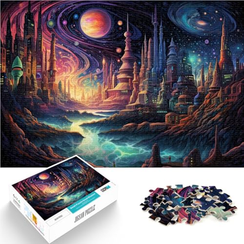 1000 Teenager-Teile-Puzzle Lernspiele Heimdekoration Psychedelisches Stadtkunstwerk Lernspiel für Geburtstag, Weihnachten75x50cm 1000 Teenager-Teile-Puzzle Lernspiele Heimdekoration Psychedelisches Stadtkunstwerk Lernspiel für Geburtstag, Weihnachten75x50cm von QVKZLYFXN